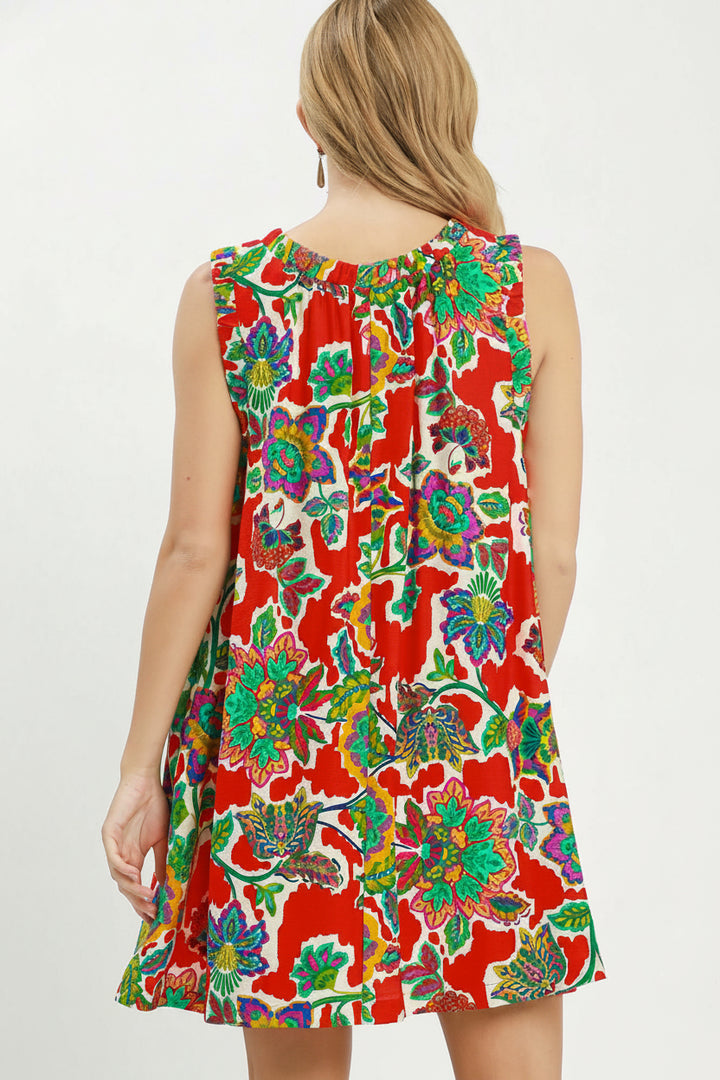 Bold Floral Shift Dress