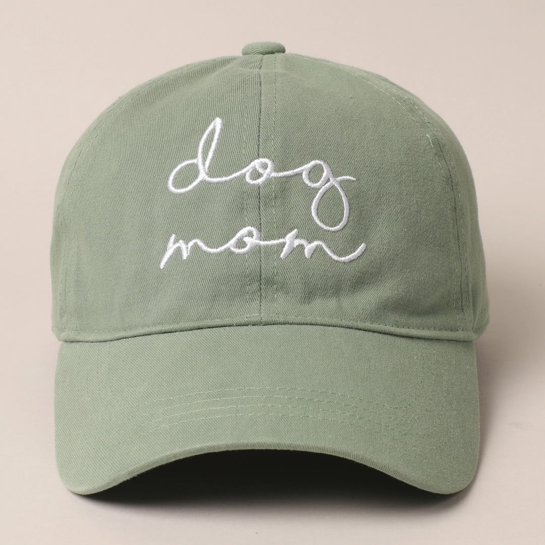 Dog Mom Script Baseball Cap
