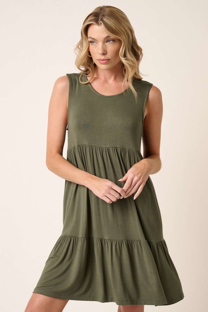 Bamboo Tiered Mini Dress