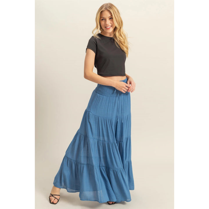 Smocked + Tiered Maxi Skirt