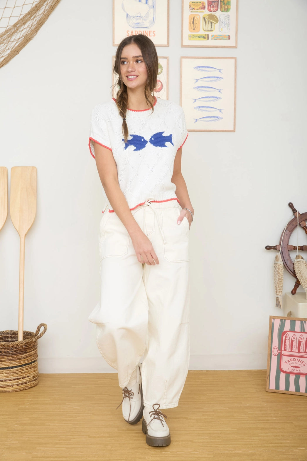 Diamond Pattern Fish Top