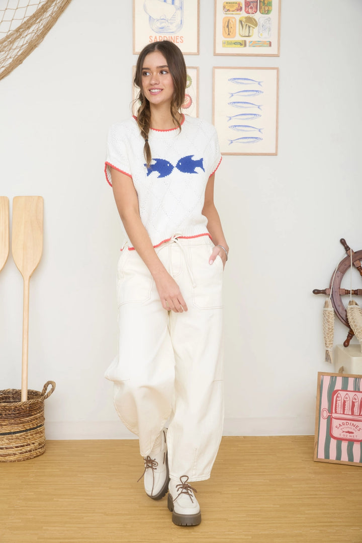 Diamond Pattern Fish Top