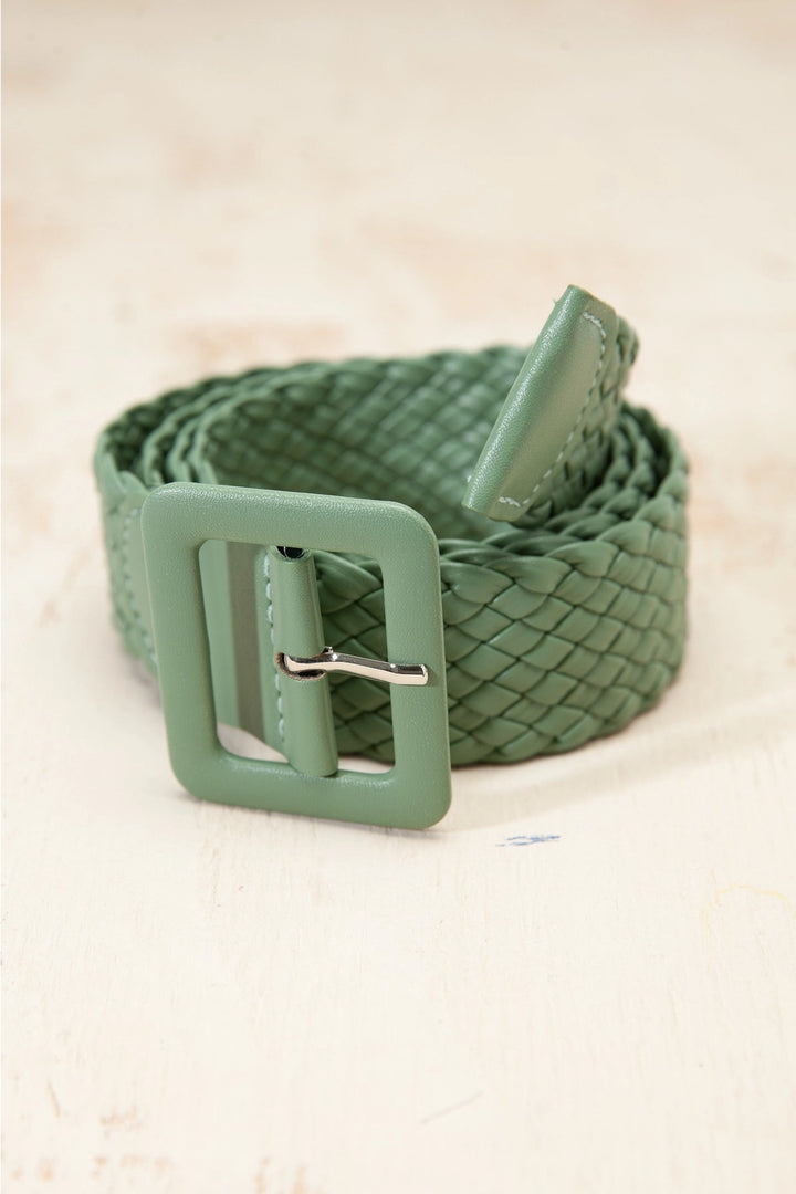 Braided Faux Leather Belt
