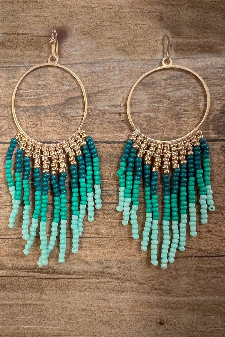 Electra Beaded Tassel Earrings