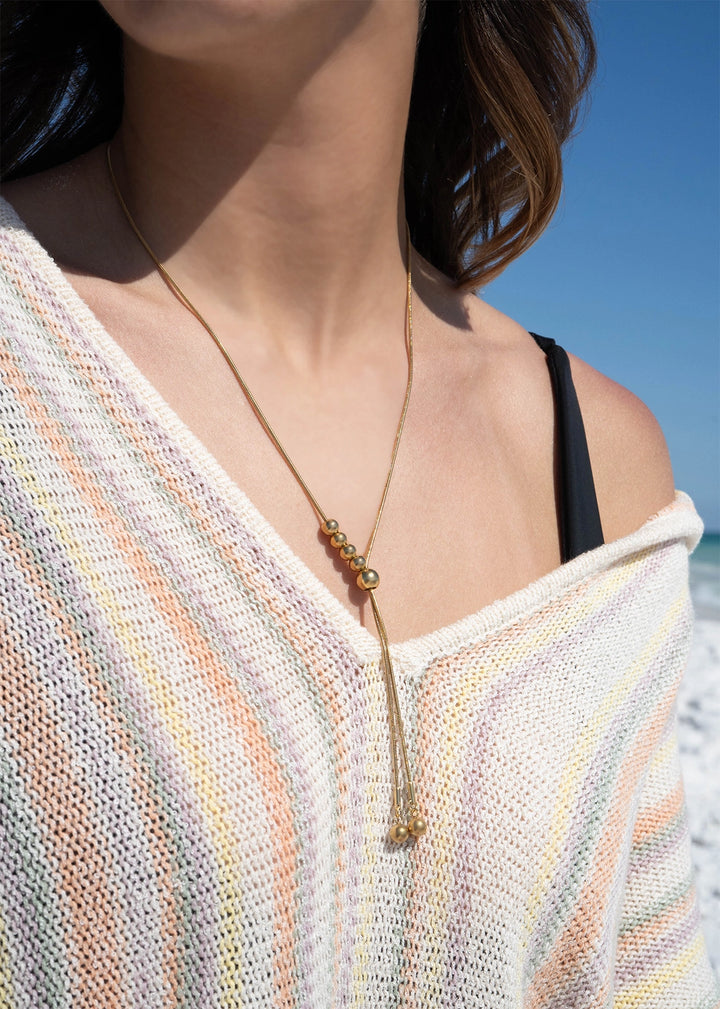 Adjustable Ball Charm Necklace