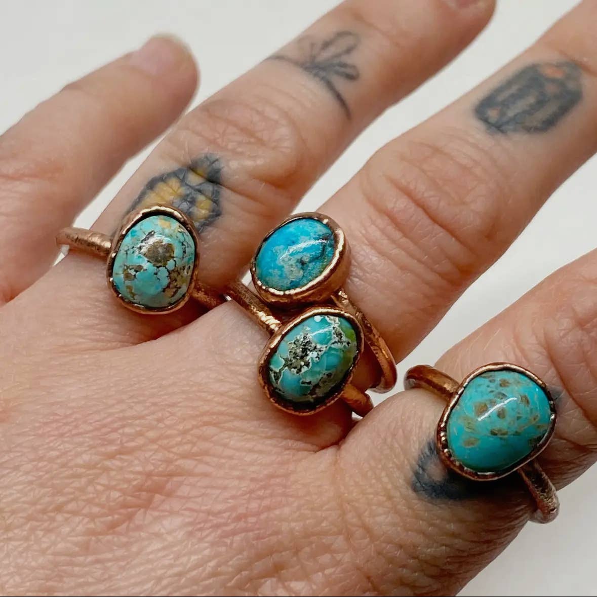 Southwest Turquoise + Copper Ring