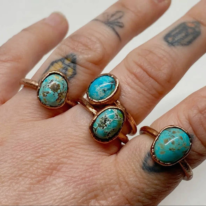 Southwest Turquoise + Copper Ring