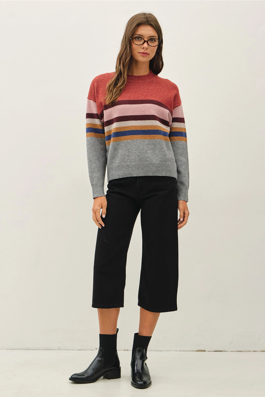 Striped Knit Sweater