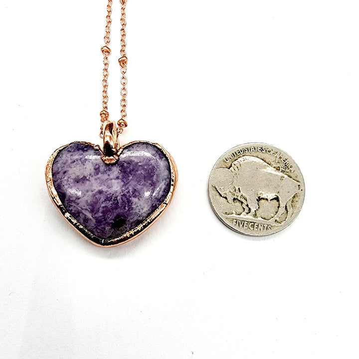 Lepidolite Heart Necklace