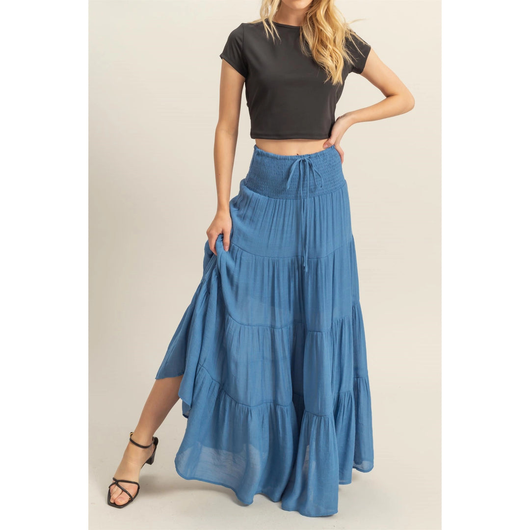 Smocked + Tiered Maxi Skirt