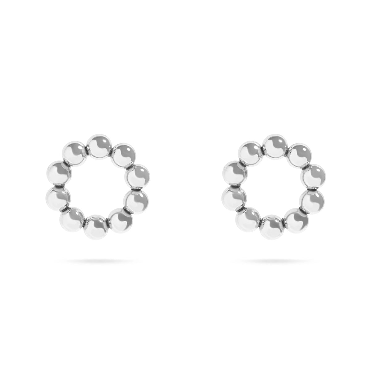 18K Circle Ball Studs