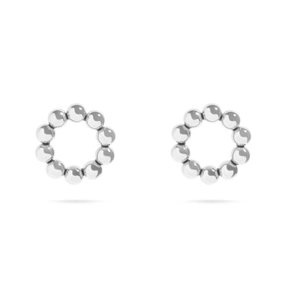 18K Circle Ball Studs