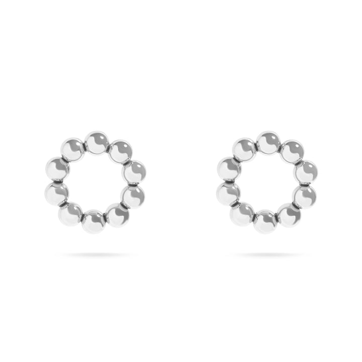 18K Circle Ball Studs