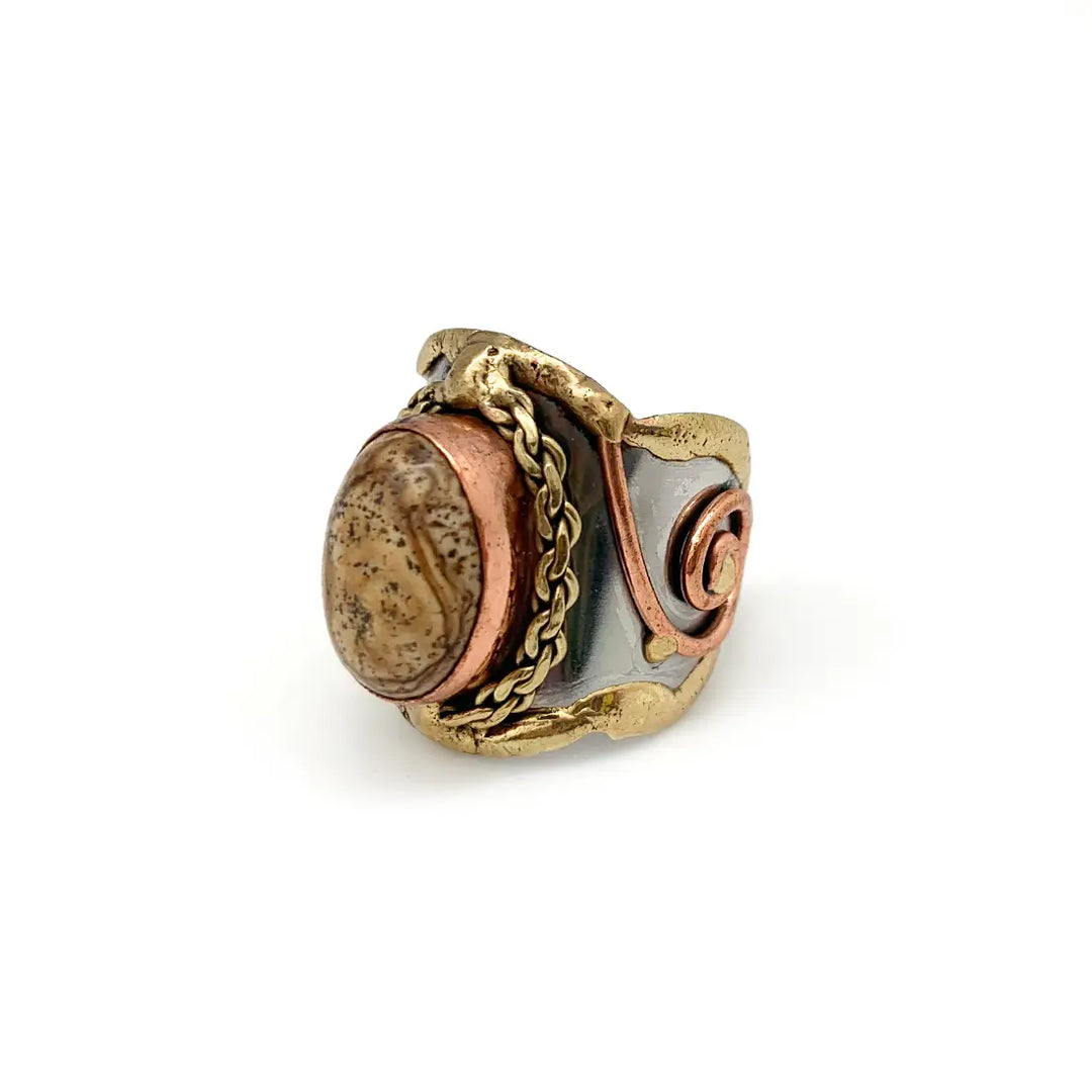 Anju Oval Stone Ring