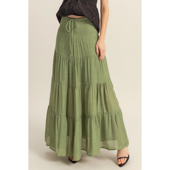 Smocked + Tiered Maxi Skirt