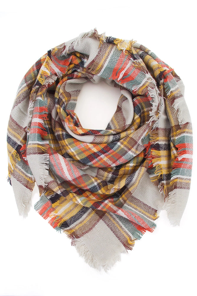 Plaid Blanket Scarf