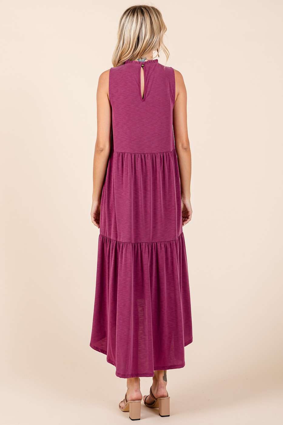 Tiered Hi-Low Maxi Dress