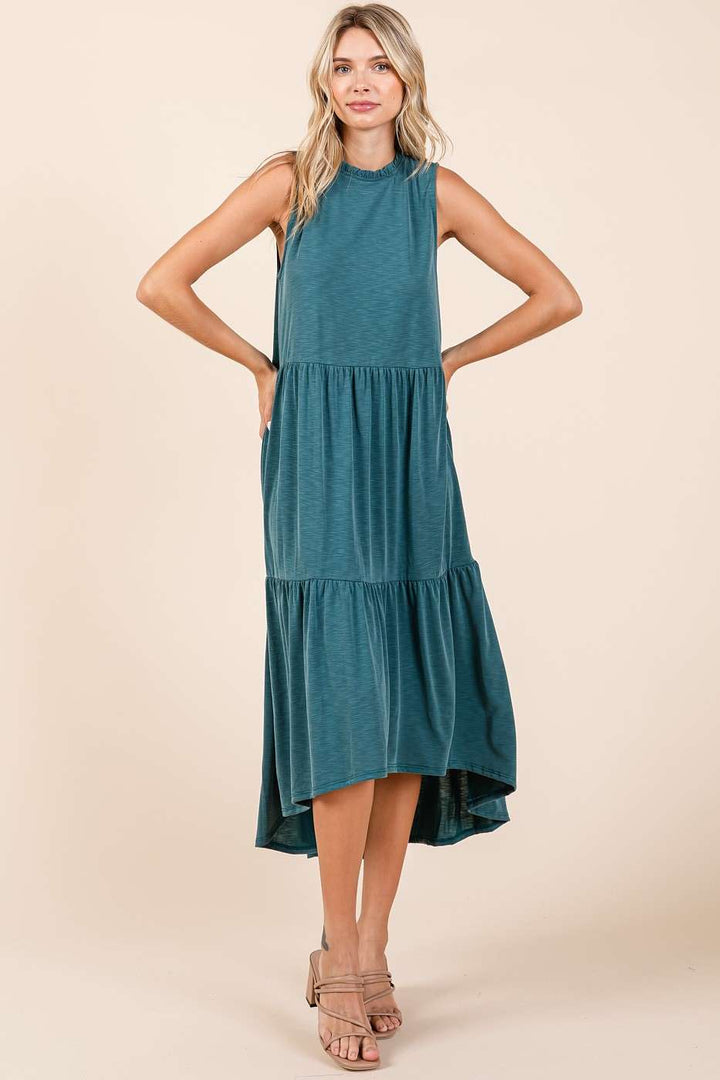 Tiered Hi-Low Maxi Dress