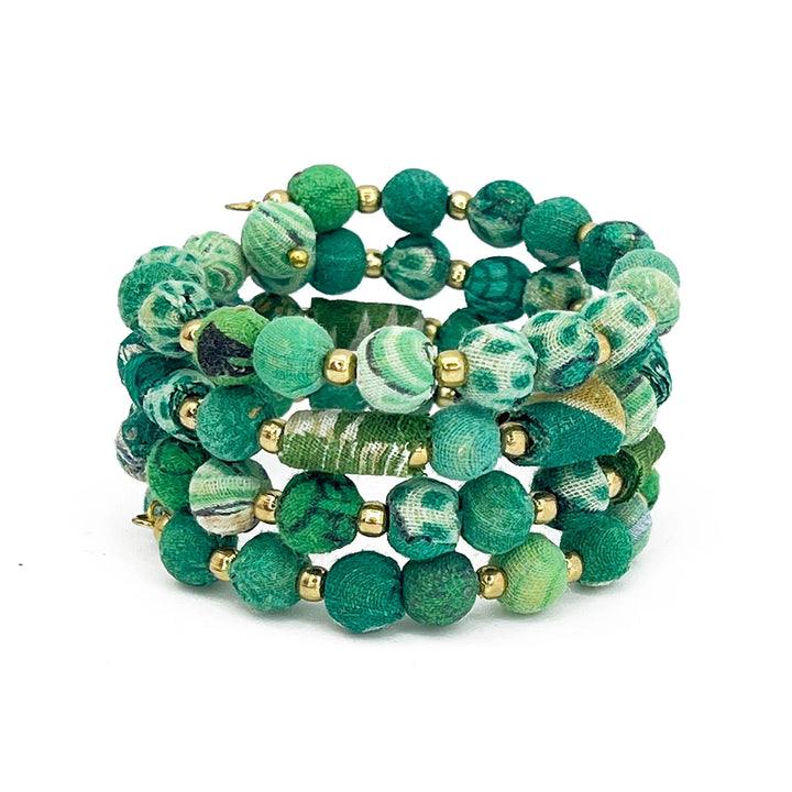 Aasha Color Coil Bracelet - Seagrass Green
