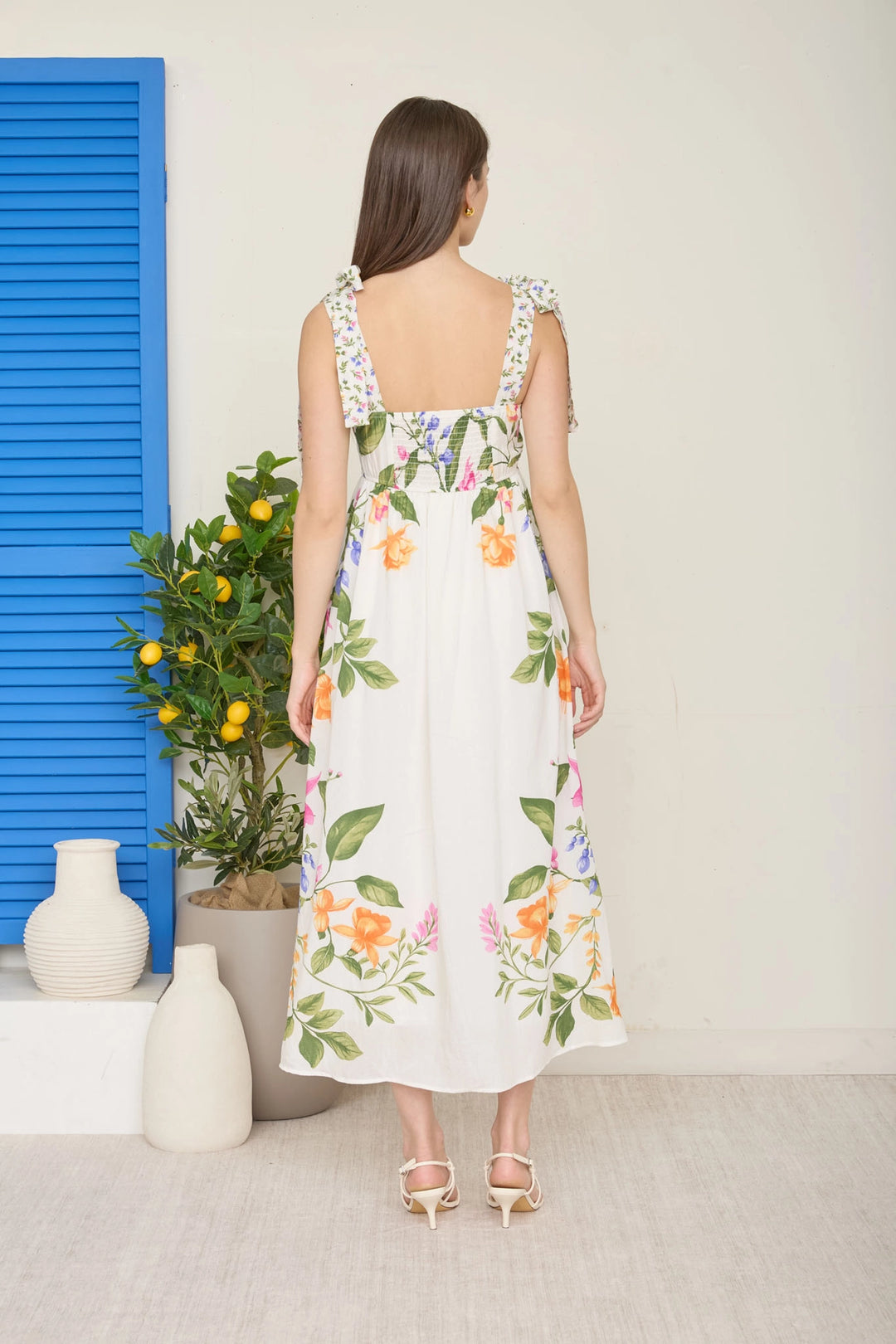 Floral Maxi With Tie Straps