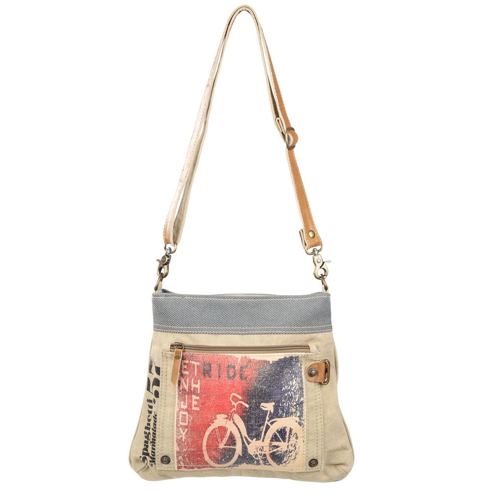 Enjoy The Ride - Repurposed Canvas Bag