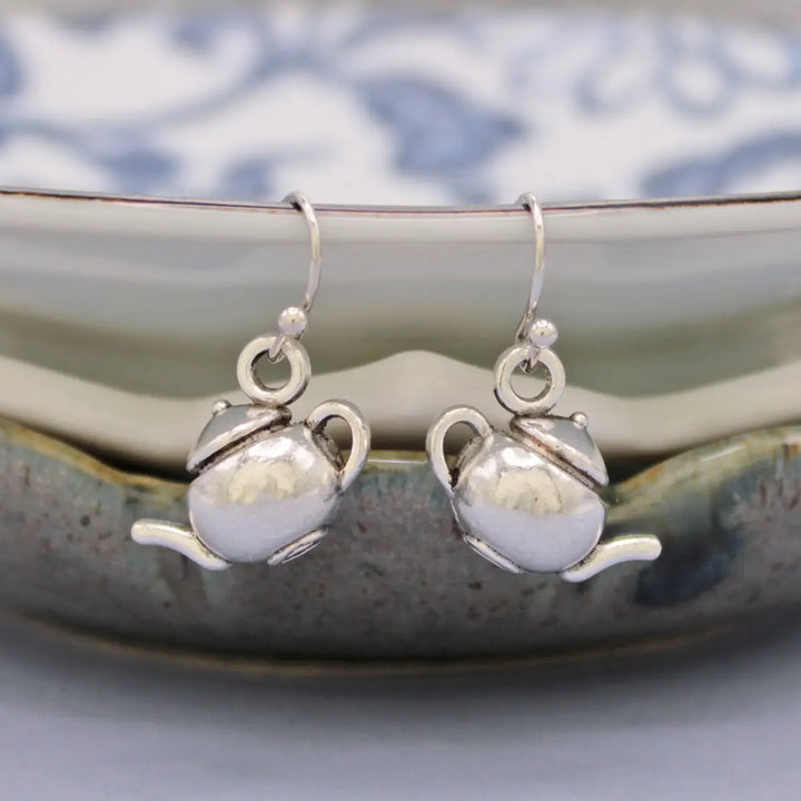 Silver Teapot Earring