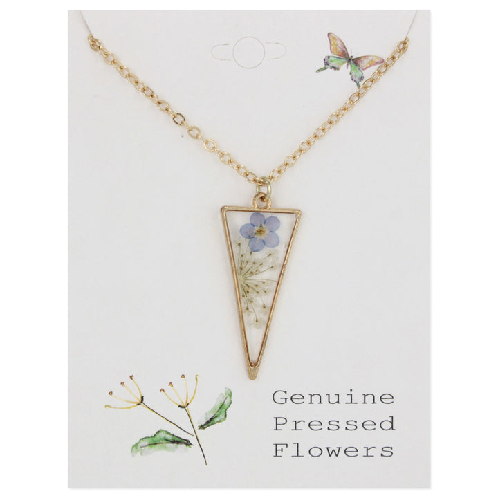 Periwinkle Dried Flower Necklace