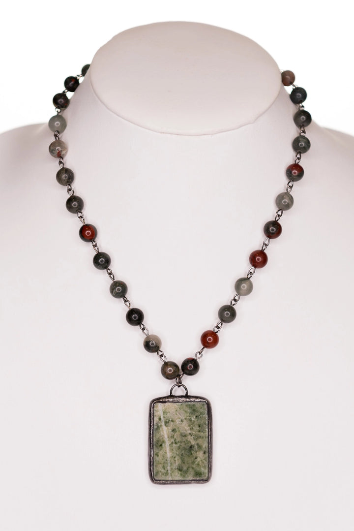 Jasper Beaded Pendant