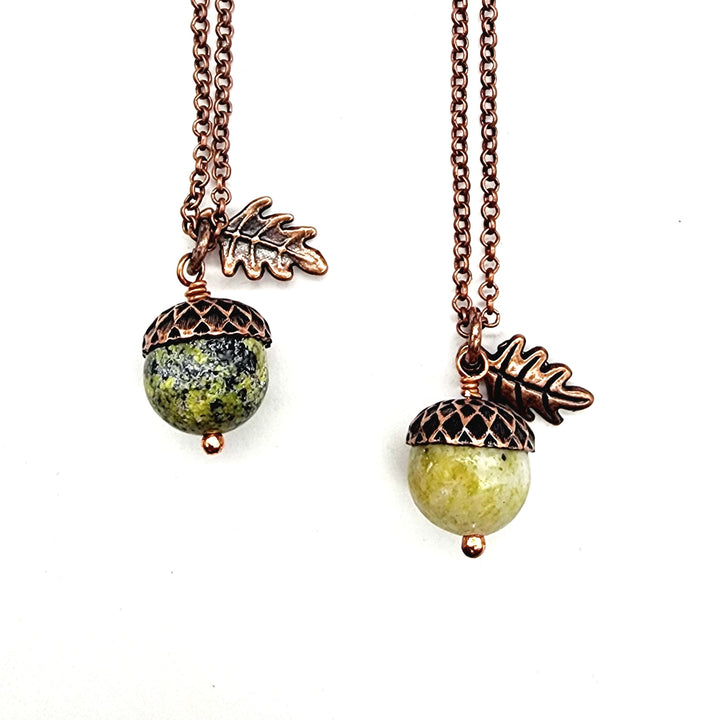 Australian Jade Acorn Necklace