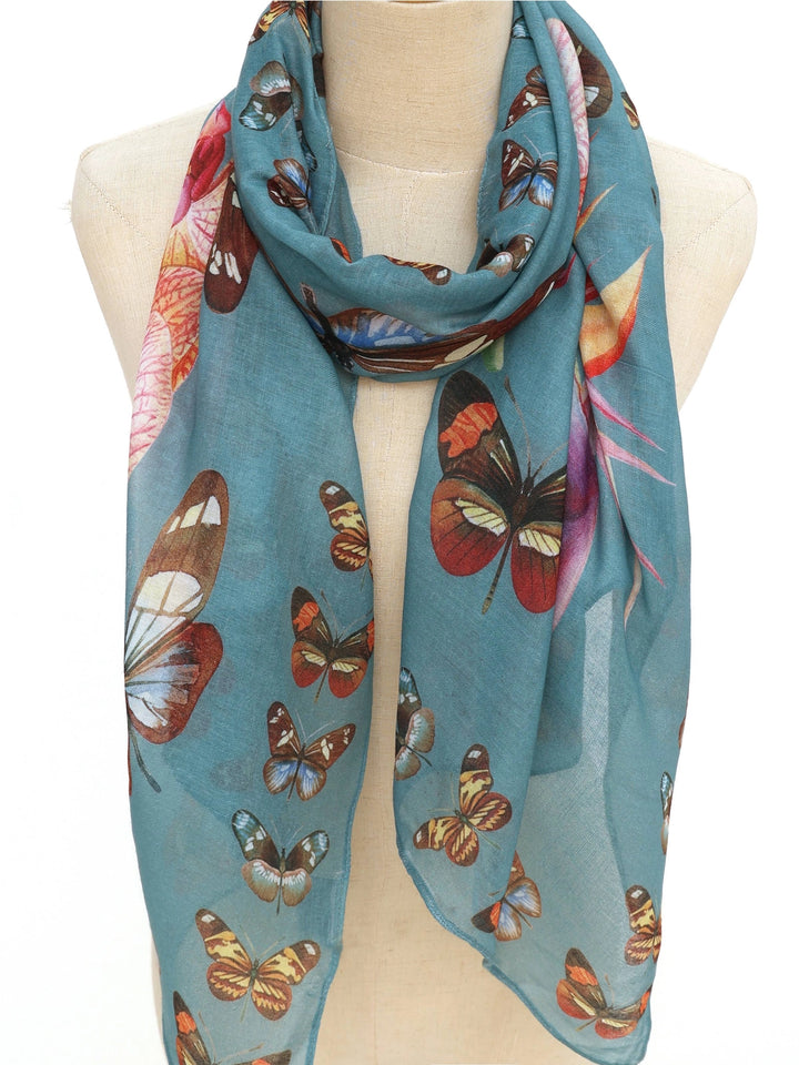 Orchid + Butterfly Scarf