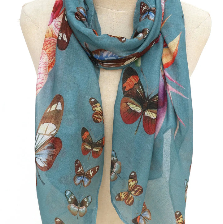 Orchid + Butterfly Scarf