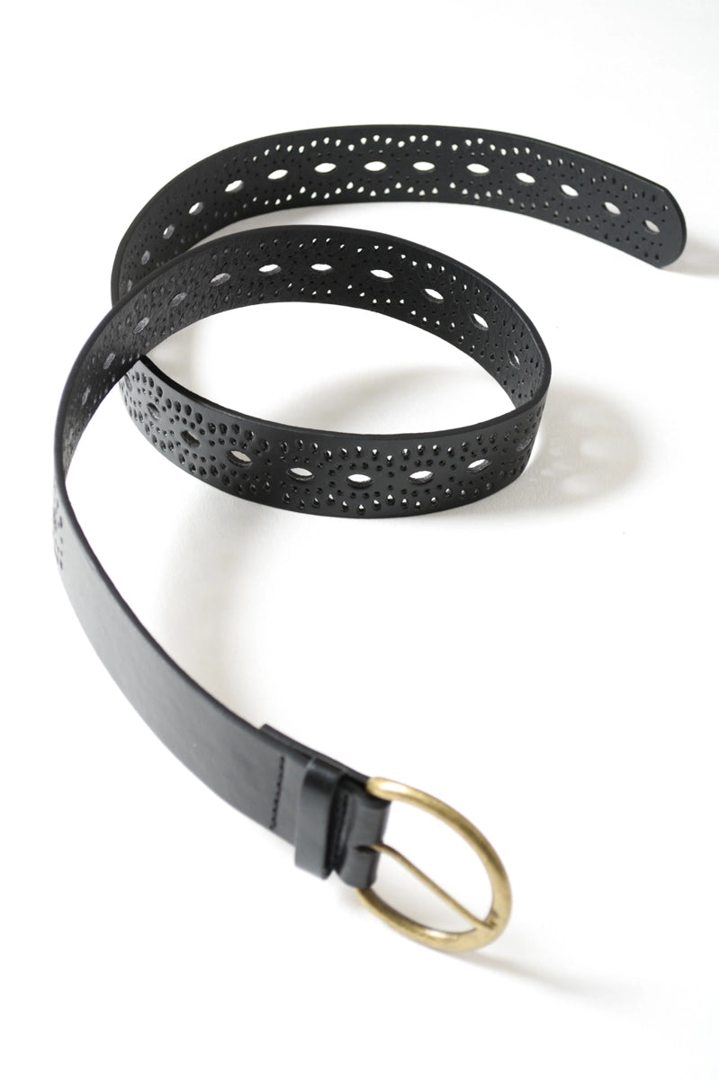 Perforated Vegan Leather Belt