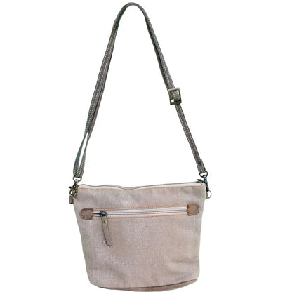 Repurposed Canvas Shoulder Bag - The Hardest Climb