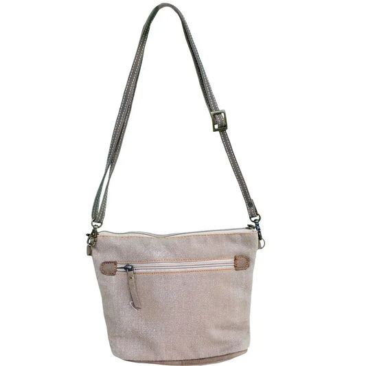 Repurposed Canvas Shoulder Bag - The Hardest Climb