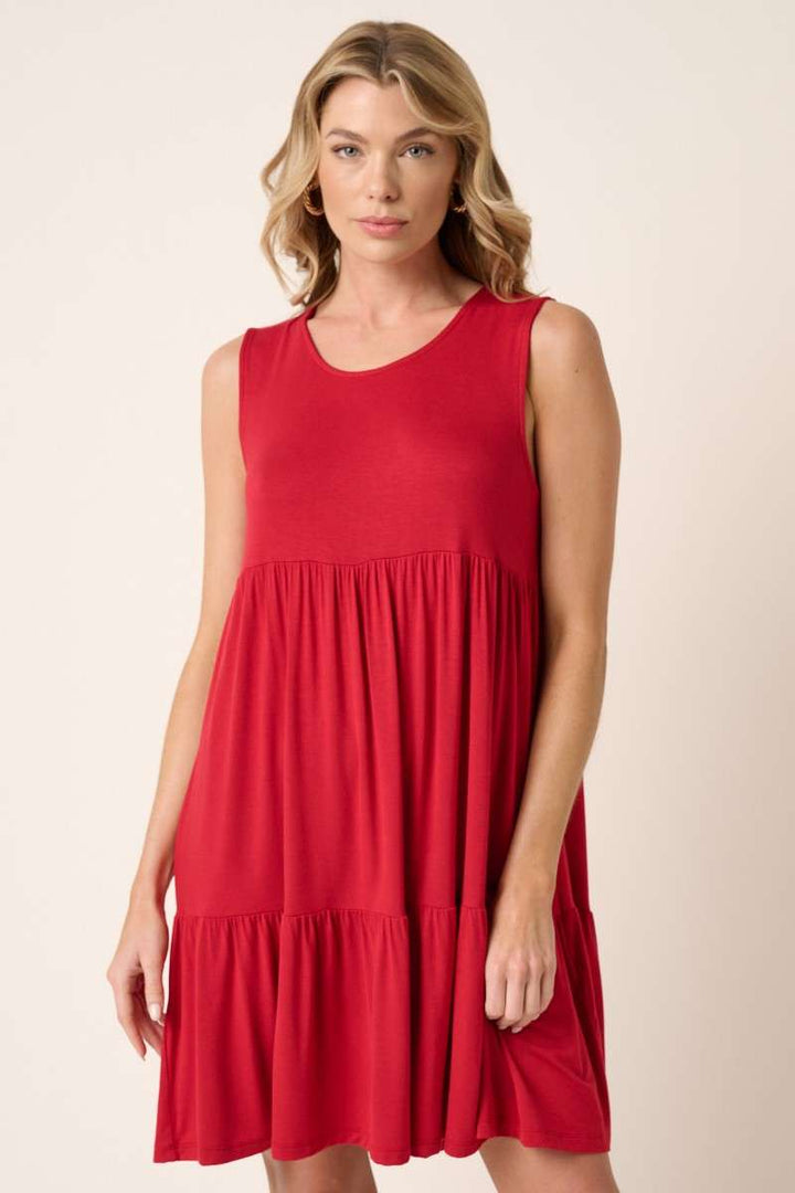 Bamboo Tiered Mini Dress
