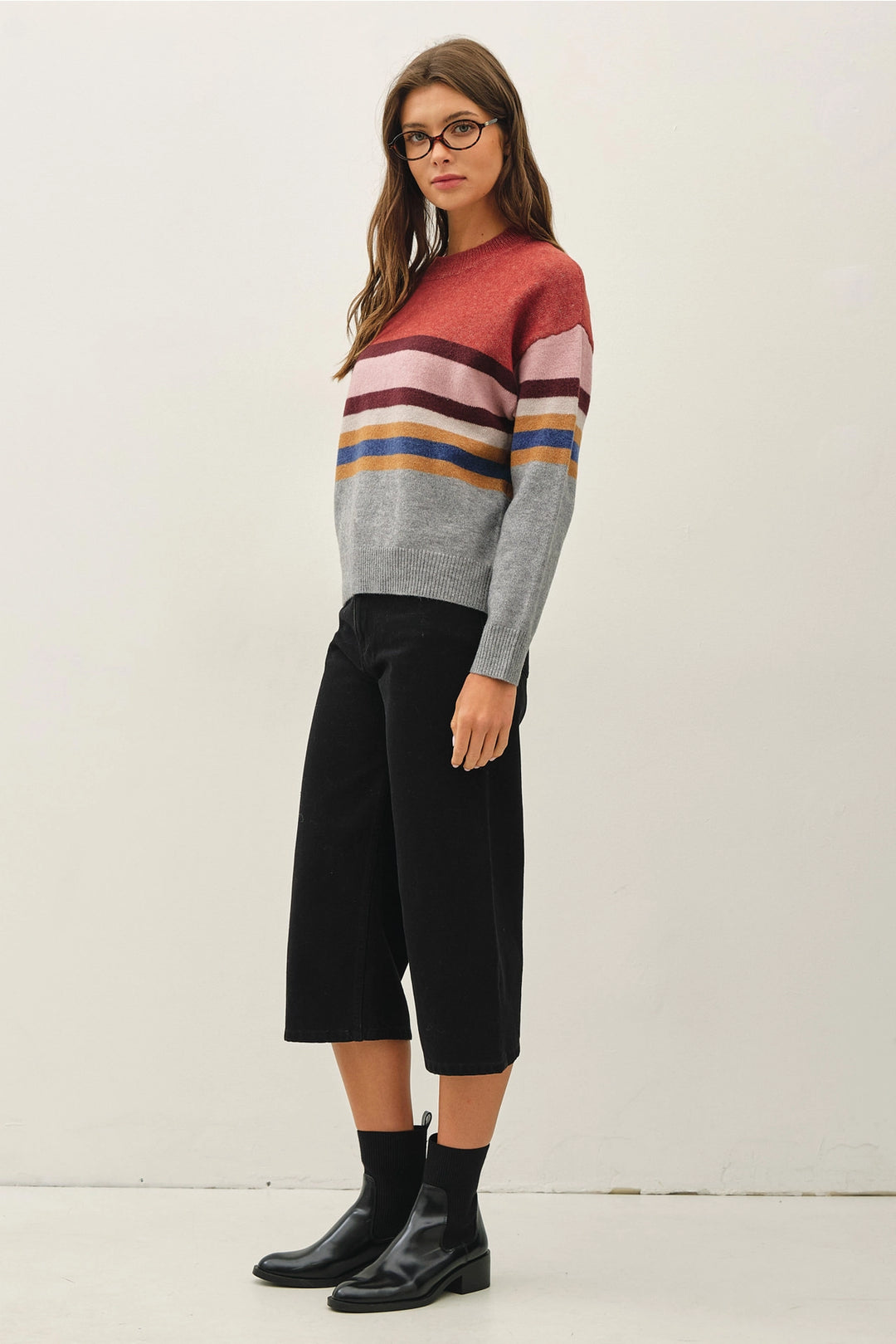 Striped Knit Sweater