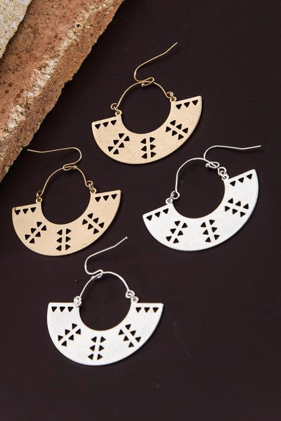 Vintage Geometric Drop Earrings