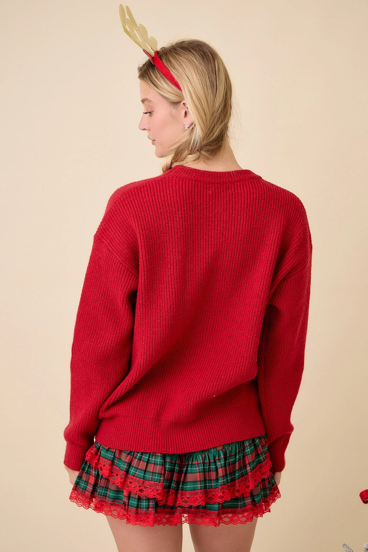 'Ho Ho Ho Reindeer' Knit Sweater