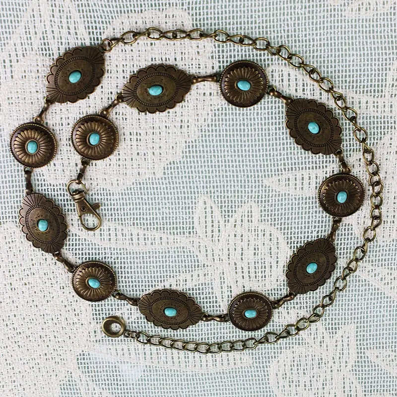 Antique Turquoise Waist Chain