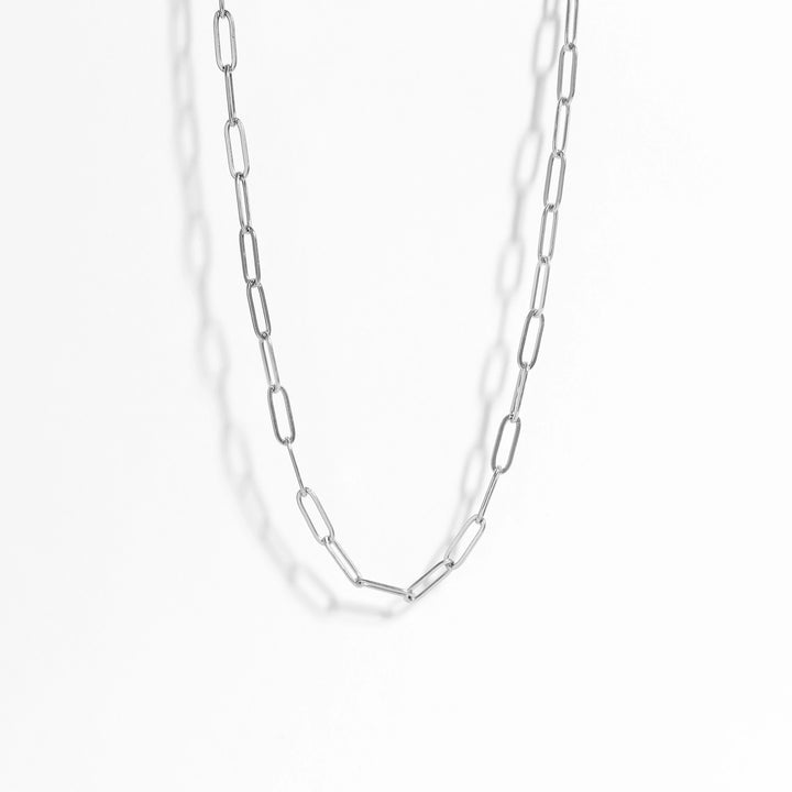Stainless Steel Paperclip Chain Necklace