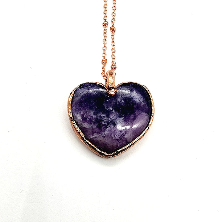 Lepidolite Heart Necklace