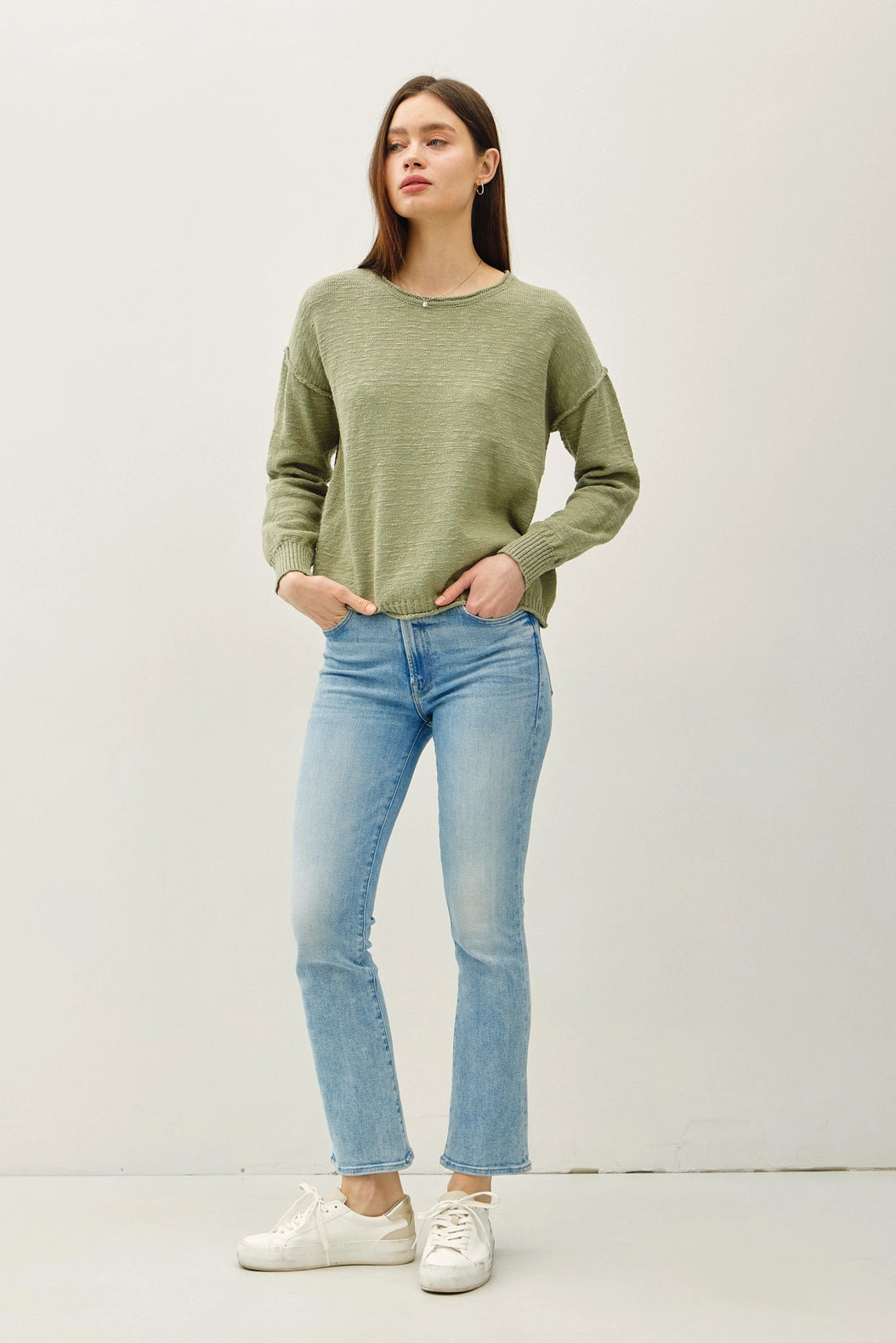 Inside Out Drop Shoulder Sweater
