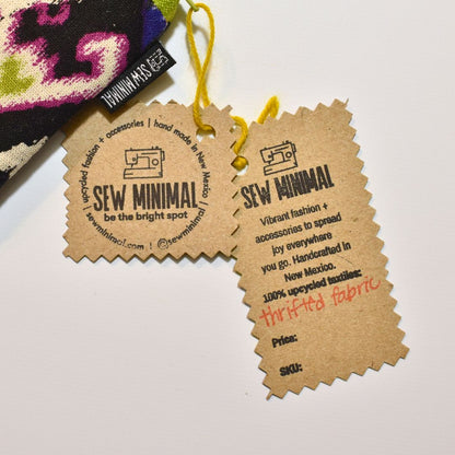 Upcycled Zipper Pouch- Mountain