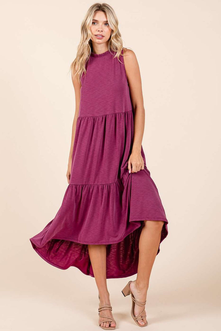 Tiered Hi-Low Maxi Dress