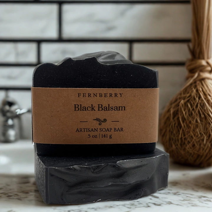 FernBerry Vegan Soap Slice - Black Balsam