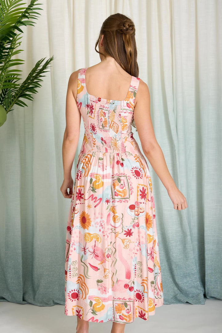 Summer Doodle Print Dress
