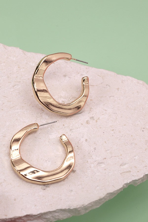 Wavy Hoop Earrings
