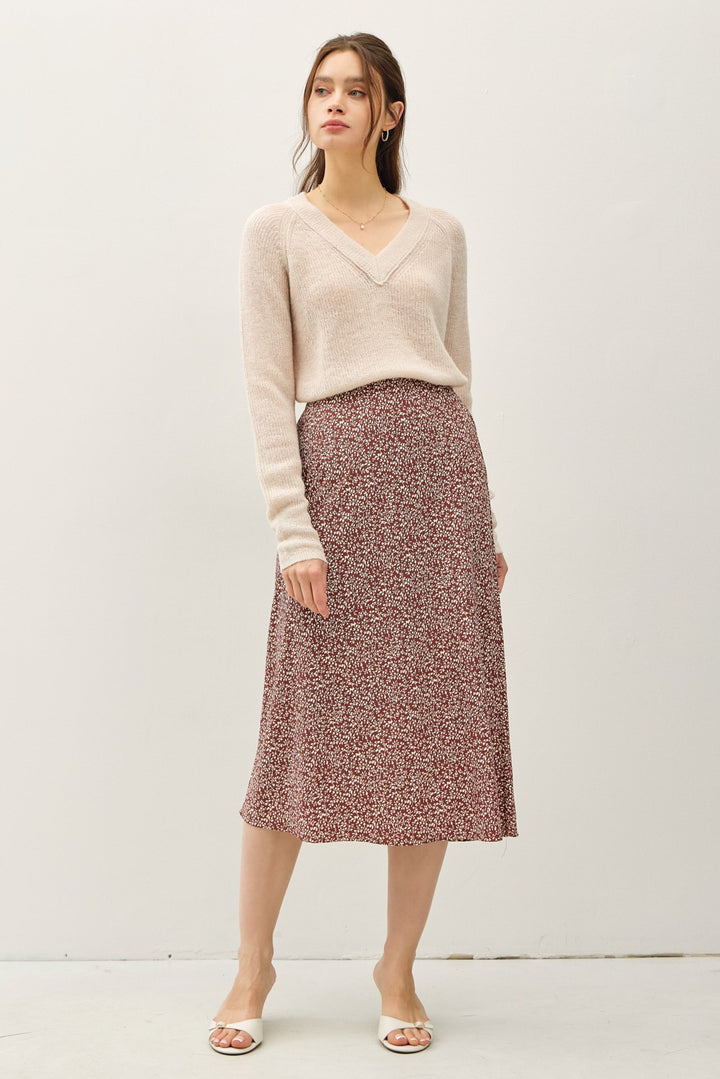 Dainty Print Fall Skirt