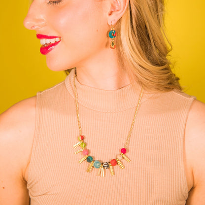 Aasha Beads  + Spikes Necklace