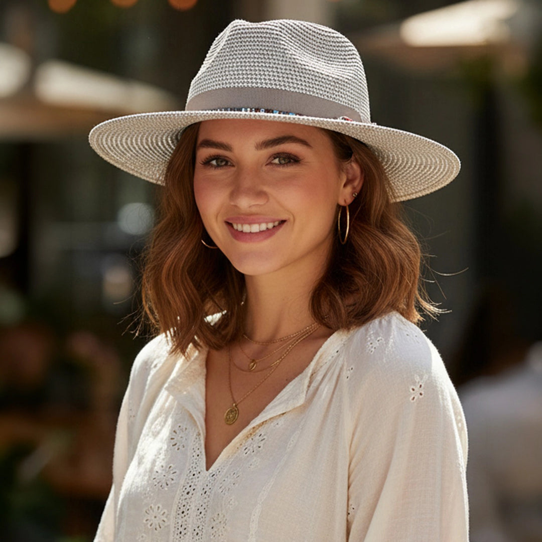 Multicolor Trim Summer Hat